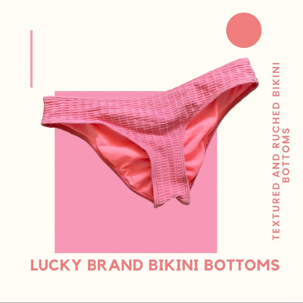 Lucky Brand Ruched Bikini Bottoms 💜 10 for $25💜